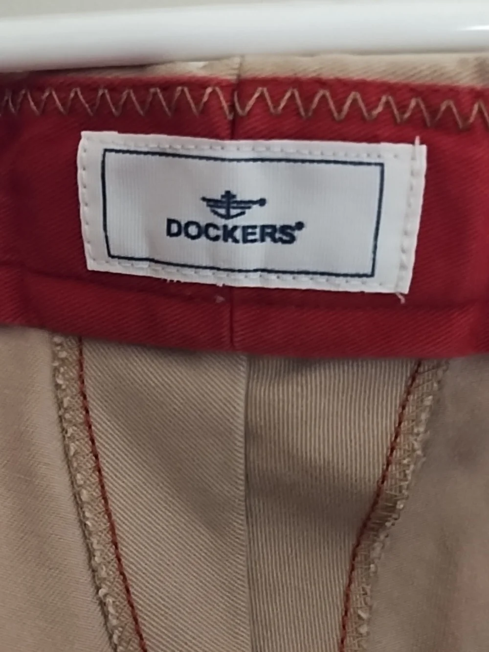 Dockers Beige Straight-Leg Chinos